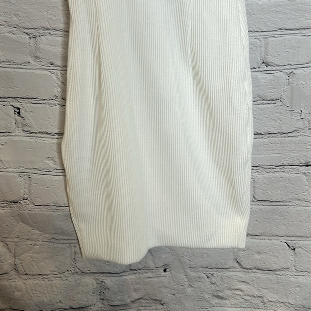 Stylestalker White Ribbed Dress Size X-Small Excellent Condition - Picture 8 of 10